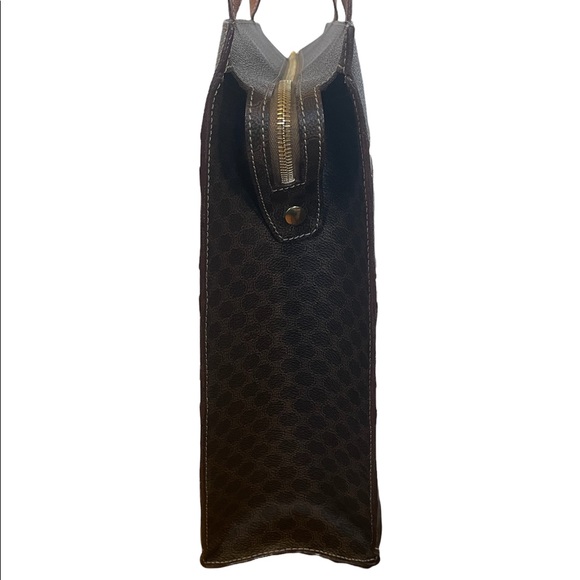 Celine | Authentic Brown Horizontal Stripe Triomphe Large Shopping Tote - Picture 6 of 15